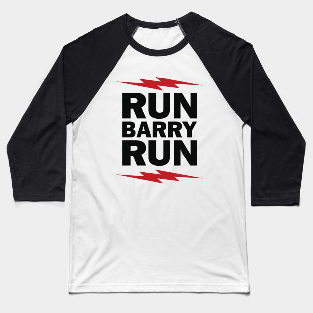 RUN BARRY RUN Baseball T-Shirt by alx-dgrafico
